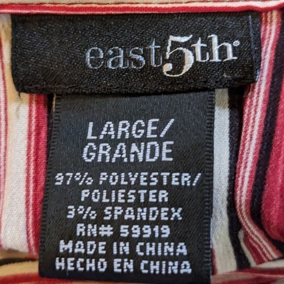 Pre-owned East 5th long sleeve collared button-down shirt size large, TC - Picture 3 of 3